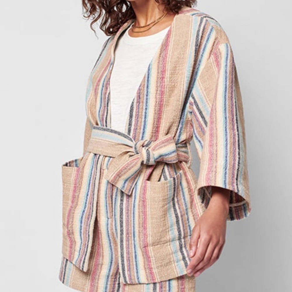 Faherty Mykonos jacket surfrider stripe medium NWT